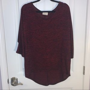 Bobbie Brooks Ladies Dolman Sleeve Hi-Low Top